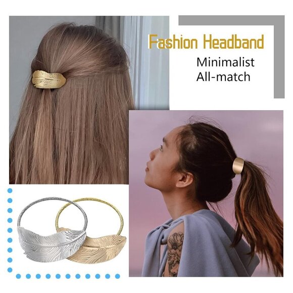 9 Pack Ponytail Hair Cuff Elastic Glitter Rhinestone Metal Women Hair Holders main image 4